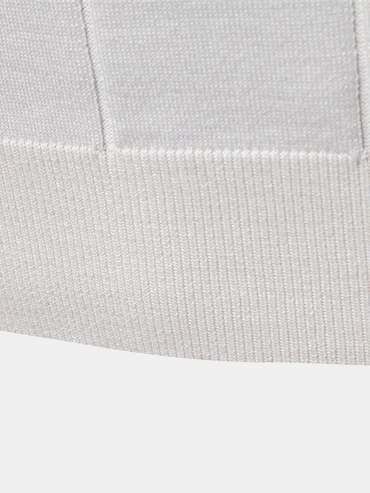 Contrast Trim Zipper Knit Polo Shirt