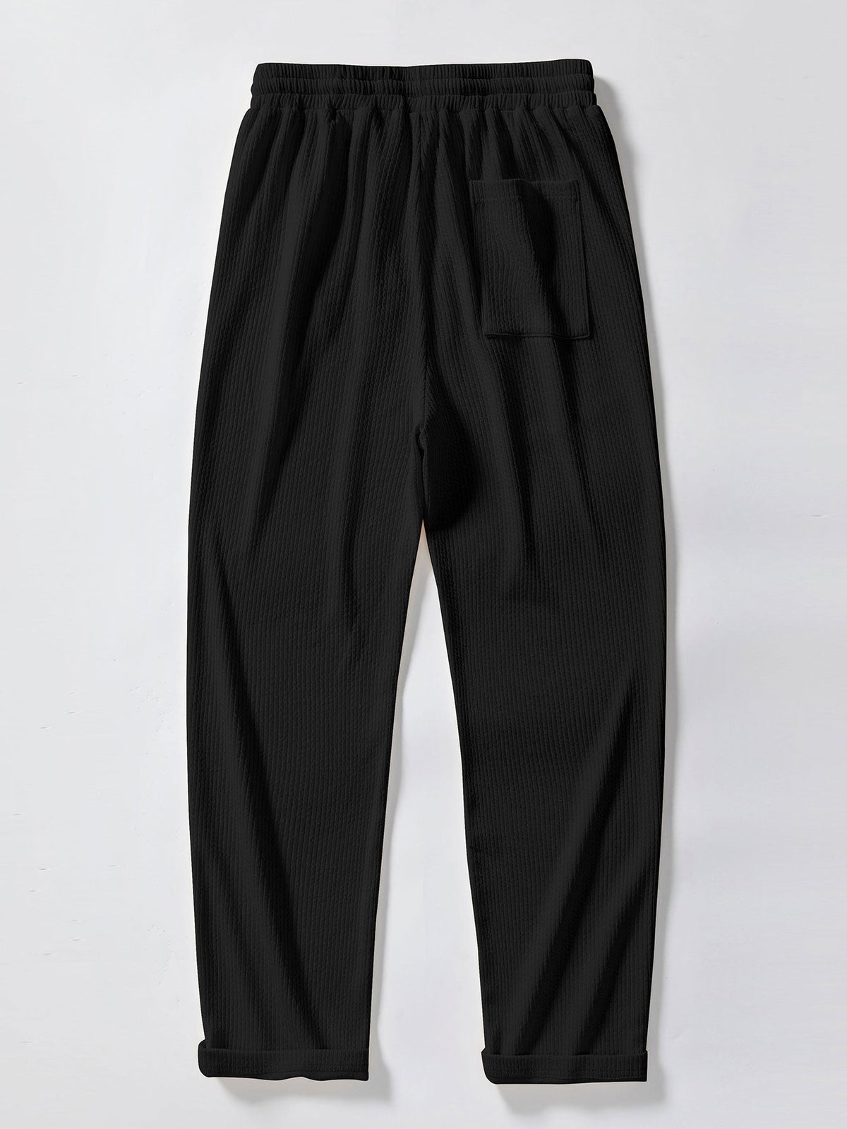 Muscle Fit Ribbed Stand Collar Shirt & Straight Leg Ribbed Pants
